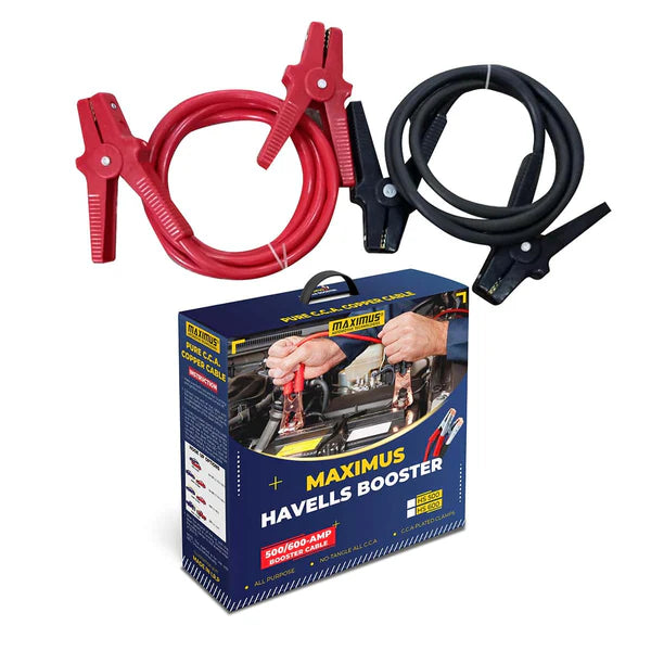 Maximus Booster Cable 500/600 AMP - Emergency Battery Booster Jump Starter