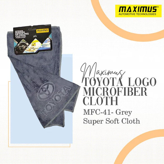 Maximus Toyota Logo Microfiber Cloth MFC-41- Grey - Super Soft Cloth