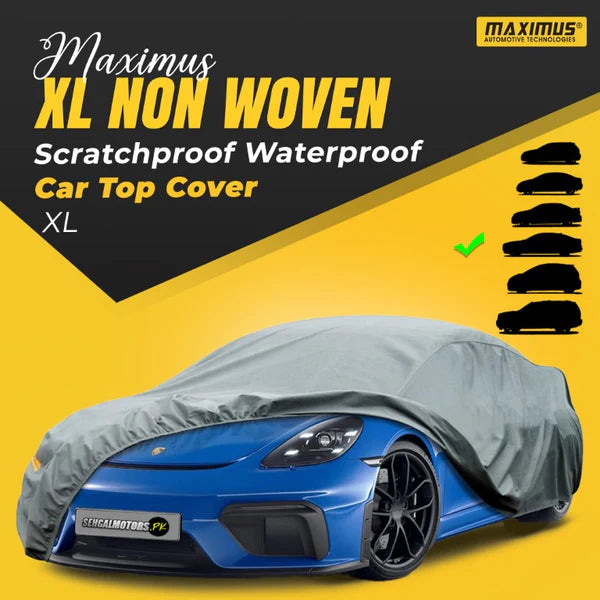 Maximus XL Non Woven Scratchproof Waterproof Car Top Cover - XL Prem